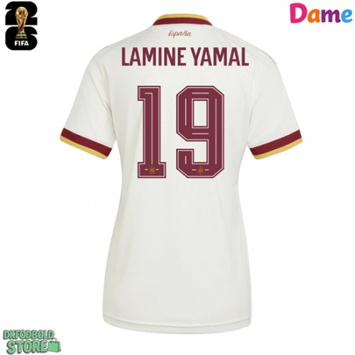 Spanien Lamine Yamal #19 Replika Udebanetrøje Dame VM 2026 Kortærmet